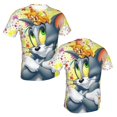 thumbnail image 2 of Tom And Jerry Men's T Shirt 3D Graphic Hip Hop Unisex Tees Tops Casual Stylish Crew Neck Short Sleeve, 2 of 8