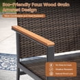 thumbnail image 5 of Vicllax 11-Piece Outdoor Patio Dining Set Wicker Rattan Chair with Metal Frame and Steel Round Table, 5 of 8