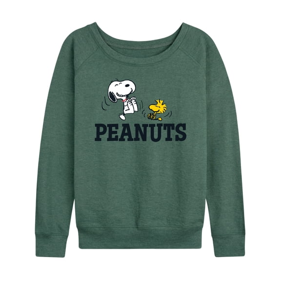Peanuts - Snoopy And Woodstock - Women's Lightweight French Terry Long Sleeve Shirt
