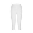 thumbnail image 4 of Breathable Compression Pants High-Waisted Workout Essentials with Ankle Cutouts, Gym-To-Brunch Stretchy Travel Outfits, White Womens for Summer Cropped Pants Hollow Out Leggings Stretchy Yoga, 4 of 6