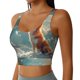 thumbnail image 2 of Balery Starry Sky Cloud Fox Sujetadores deportivos con espalda cruzada para mujer, acolchados, sin costuras, de alto impacto, ideales para yoga, gimnasio, entrenamiento y fitness.-, 2 of 8