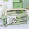 thumbnail image 1 of Large Capacity Cartoon Transparent Pencil Case Minimalist Style Student Pencil Case Portable Multi-layer Stationery Bag A1, 1 of 6