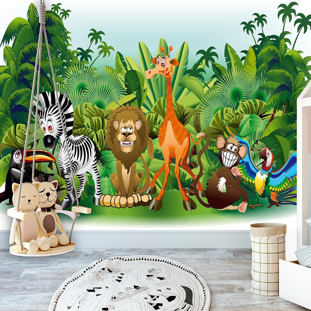 Kids Wall Mural Jungle Animals