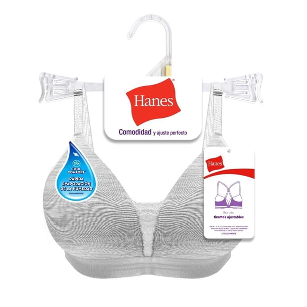 Brasier Hanes Intimates Cool Comfort Gris Jaspe Talla 36B