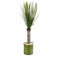 thumbnail image 1 of Nearly Natural 5792 3 in. Yucca Artificial Tree in Green Tin Planter, 1 of 1