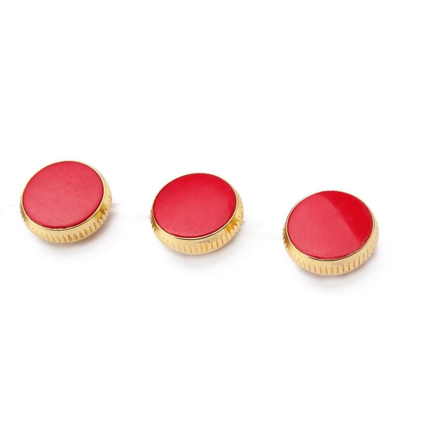 Juego de 3 piezas para botones de dedo, piezas de trompeta, repuesto 金色 / 红色