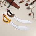 thumbnail image 2 of 2 espadas piratas de PVC, accesorio de disfraz para niños, fiesta de Halloween, cosplay, juguete de simulación, hoja curva, decoraciones temáticas piratas, 2 of 8