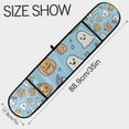 thumbnail image 3 of Yayeee Double Oven Mitt Kitchen Heat Resistant Baking 35" x7" Quilted Glove, Blue Halloween Ghosts, 3 of 6