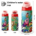 thumbnail image 2 of Kirby's Return to Dream Land Kid's Insulated Water Bottle With Straw Vacuum Stainless Steel Cup Leak-Proof Toddler Thermoses Water Cup For Children, 2 of 8