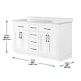 thumbnail image 2 of Ove Decors Athea 60 W x 22" D Freestanding Bathroom Vanity with Double Sink, Pure White, 2 of 13