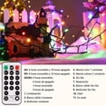 thumbnail image 5 of Luces navideñas, 20 M, 200 LED, 11 modos de iluminación que cambian de color, blanco cálido y multicolor con temporizador remoto, enchufe de extremo a extremo para exteriores, Navidad, fiestas, 5 of 5