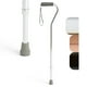thumbnail image 1 of Bastón Medline de aluminio cromado con desplazamiento, se ajusta de 73 a 96 cm y soporta hasta 136 kg. Ayuda a la movilidad y proporciona equilibrio a adultos mayores., 1 of 5