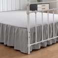 thumbnail image 4 of Bed Skirt Twin Size Ruffled Bed Skirt with Split Corners, 14 Inch Drop Dust Ruffle Bed Skirt with Platform, Grey, 4 of 6