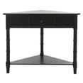 thumbnail image 2 of SAFAVIEH Gomez Corner Table With Storage Drawer Distressed Black, 2 of 7
