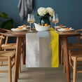 thumbnail image 2 of Yellow Brown Table Runner - 90 Inch Long, Kitchen Dining Table Runner Dresser Scarves, Abstract Blue White Vintage Oil Painting Farmhouse Decor for Coffee Tables Wedding Party Banquet, 2 of 8