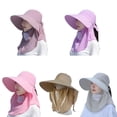thumbnail image 6 of Adjustable Wide Brim Sun Hat For Women Outdoor UV Protection Breathable Polyester Cotton Linen, 6 of 7