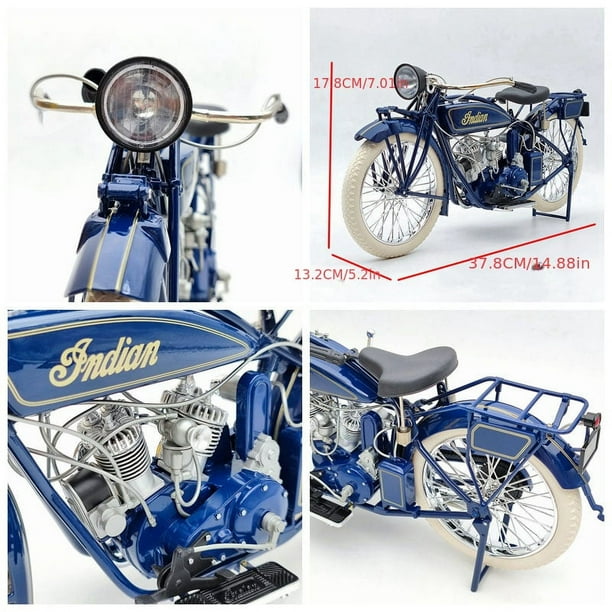 Guiloy 1/6 Scale Indian Scout 1920 Motorcycles 16231 Blue Metal