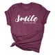 thumbnail image 4 of Camiseta informal de manga corta con cuello en V y estampado para mujer - Poliéster y spandex, transpirable, diseño floral - Top de moda para verano/otoño, 4 of 6