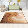 thumbnail image 2 of Non-Slip Area Rug 63x48in Indoor Washable Floor Mats Carpet Printed for Living Room, Bedroom, Home Decor Brown and Peach Swirling, 2 of 7