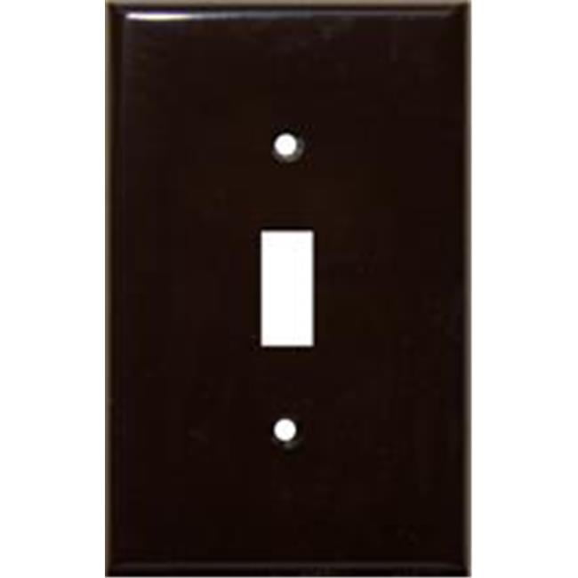 Pack of 12 Toggle Switch Wall Plate 1-Gang Brown 