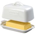 thumbnail image 1 of ADIVEE Large Butter Dish for 1 lb Block of Canadian Butter, Porcelain Butter Keeper Fit a Full Pound Brick of Butter, Butter Container for an Entire Pound Butter, Butter Storage for Counter, White, 1 of 6