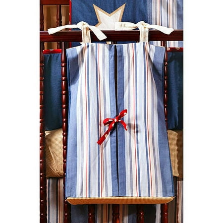 My Baby Sam Denim Star Diaper Stacker, Denim Blue