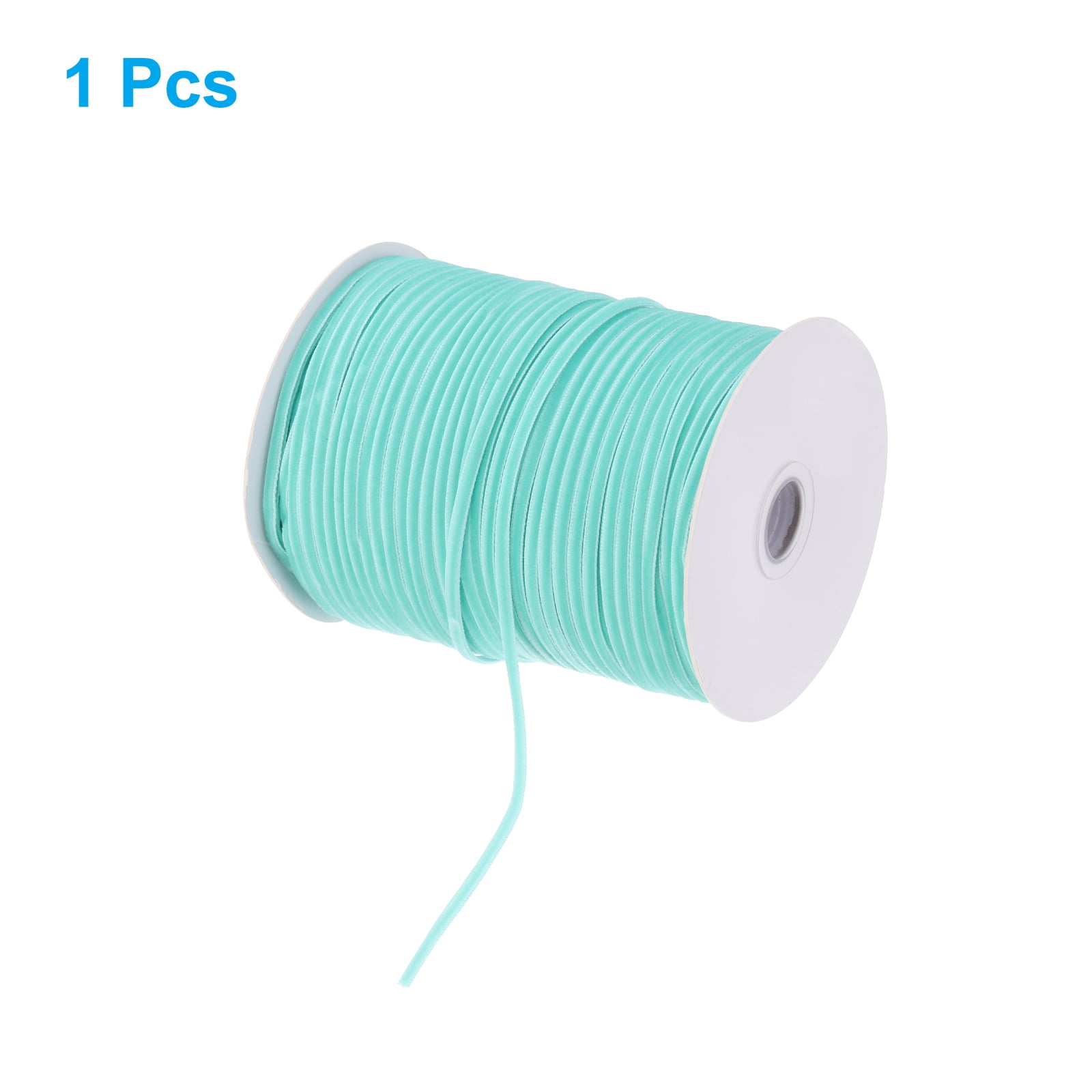 Uxcell Velvet Ribbon Gift Wrapping 200 Yard x 1/8 Inch Lake Blue Single Face Velvet Ribbon Roll for DIY Bouquets Wedding