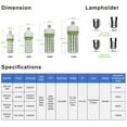 thumbnail image 4 of JESLED 100W/150W Mogul Base LED Corn Light Bulbs 5000K Daylight, 4 of 4