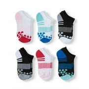 Athletic Works Girls' S-L No Show Socks, 6 Pack