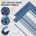 thumbnail image 2 of Simmore 18x28 Cotton Kitchen Towels 6-Pack, Soft Absorbent Dish Cloths for Washing Dishes Multipurpose Dish Towels Set for Kitchen with Hanging Loop, Navy Blue, 2 of 9