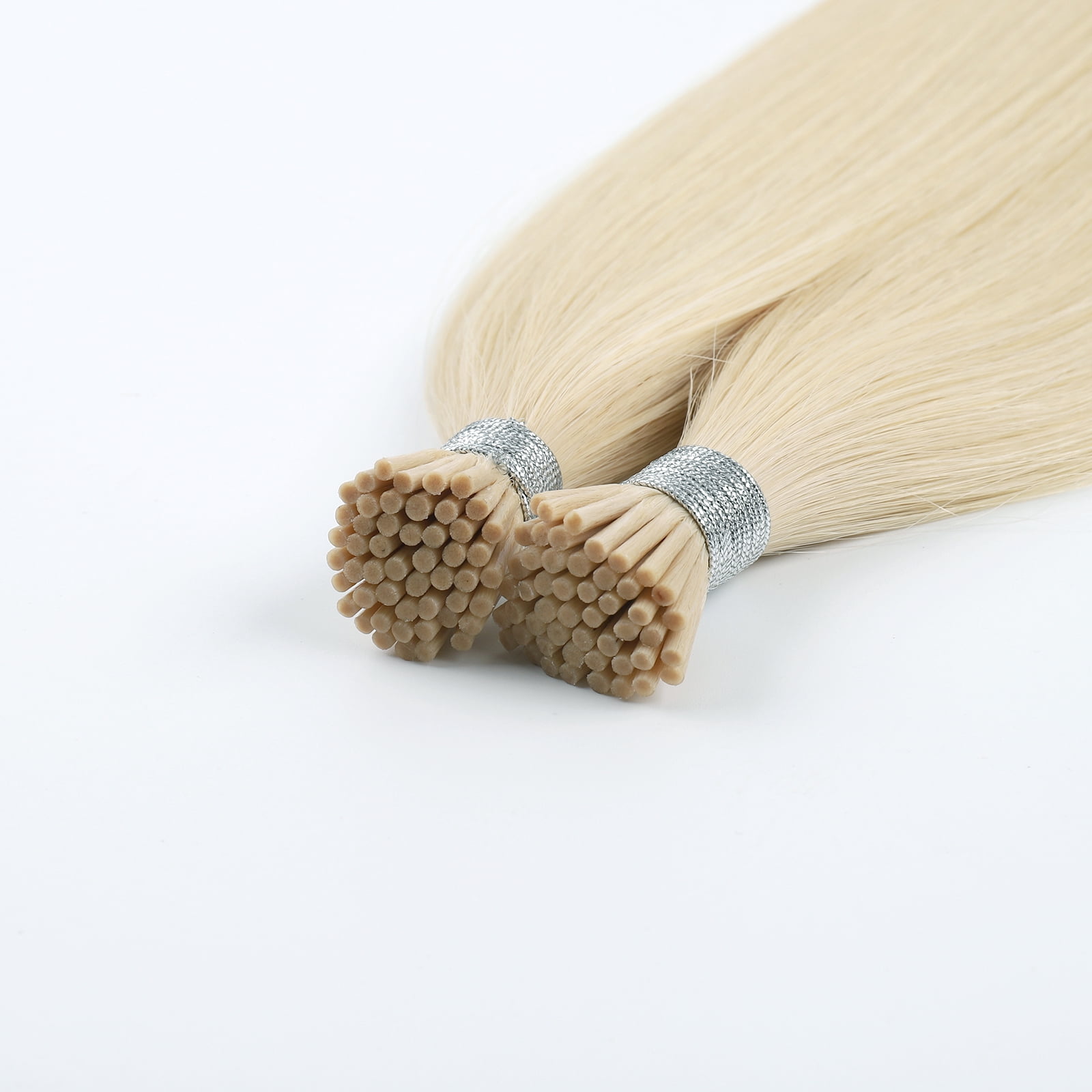 Sassina Hair I-Tip Hair Extensions 100% Virgin Human Hair Beach Blonde #613 18 Inch 50 Strands 50g