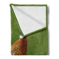 thumbnail image 2 of Bird Soft Flannel Fleece Throw Blanket, Common Pheasant Long Tail on the Grass Meadow Habitat Czech Republic European, Cozy Plush for Indoor and Outdoor Use, 50" x 60", Green Orange Red, by Ambesonne, 2 of 5