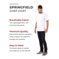thumbnail image 2 of Chef Coat Chef Works Springfield, blanco, corte entallado, 2 of 4