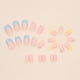 thumbnail image 4 of Uñas postizas con punta francesa, uñas postizas de color rosa mediano, uñas postizas cuadradas con diseño de margaritas en mate, lindas uñas artificiales, decoraciones para manicura de dedos, uñas adh, 4 of 4