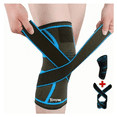 thumbnail image 2 of Par Rodilleras Bloosom  Elásticas Deportivas Compresion Para Gym Azul Claro L, 2 of 4