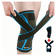 thumbnail image 2 of Par Rodilleras Bloosom  Elásticas Deportivas Compresion Para Gym Azul Claro M, 2 of 4