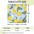 thumbnail image 2 of Yellow Lemon Fruit Flowers BlueWhite Pattern Square Fitted Tablecloth with Elastic Edge,Square Table Cover,Washable Elastic Table Cover for Home Kitchen Party Decor 34"x34", 2 of 6