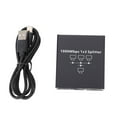 thumbnail image 2 of RJ45 Splitter, 1000Mbps Gigabit Ethernet Splitter with USB Power Cable, Aluminum Alloy for Computer, TV, Game Console, 2 of 7