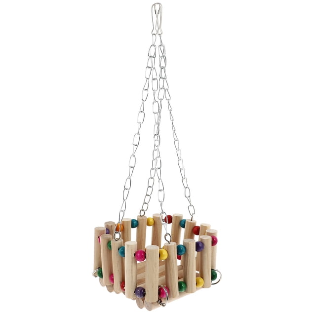 Miangastore Bird Climbing Toy Parrot Swing Toy Brown for Budgies 1 Set