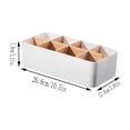 thumbnail image 3 of chaungfeng White Desktop Organizer, Bamboo Remote Control Holder Cosmetic Storage Basket, Desk Storage Box Pencil Pen Holder Caddy for Office Home Bedside Nightstand Organization, 3 of 7