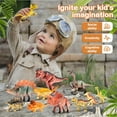 thumbnail image 3 of Dinosaur Toys for Kids 3-5,46PCS Realistic Dinosaurs Figures with Eggs&Trees&Fence Playset to Create a Dino World,Educational Figures, Great Gift for Toddler Boys & Girls, 3 of 7