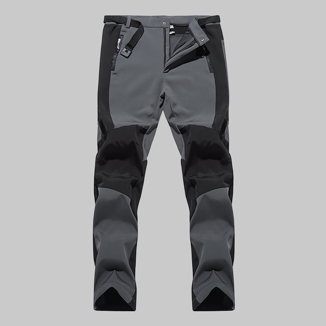 RKSTN Pants for Men Fall Velvet Thickened Sports Soft Color Matching Ski Pants Loose Trousers Straight Leg Pants
