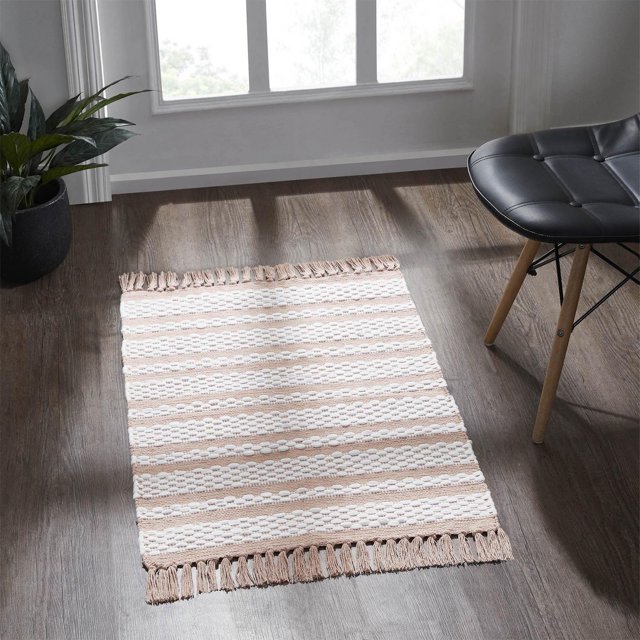 Mainstays Carpette Rayures avec Franges, 24" x 36"