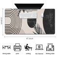 thumbnail image 5 of Long Mouse Pads for Desk,Brown Boho Geometric and Plant Pattern Desk Mats on Top Of Desks, Desk Mouse Pad Extra Large with 3mm Non-Slip Base and Stitched Edge for Gaming,Office,Work,Home 47.3"x23.6", 5 of 6