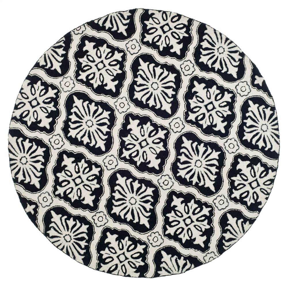 Area Round Rug in Black (8 ft. Dia.)
