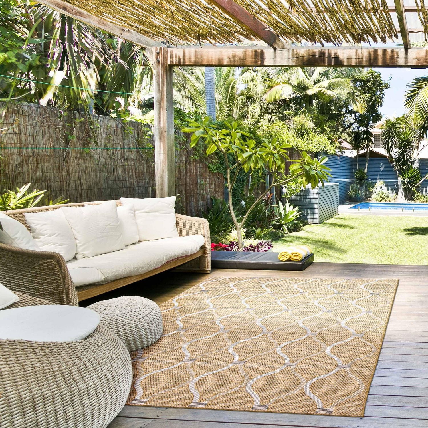 ECARPET Outdoor Area Rug for Patio, Deck, Backyard, Camping, Water ...