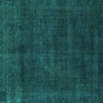 thumbnail image 1 of Ahgly Company Machine Washable Indoor Square Abstract Turquoise Blue Modern Area Rugs, 8' Square, 1 of 4