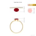 thumbnail image 5 of ANGARA Natural Oval 1 ct Ruby Off-Centered Solitaire Ring With Diamonds in 14K Yellow Gold for Women (Size-7x5mm) | July Birthstone, Birthday, Anniversary, Jewelry Gift for Women | Natural Ruby Ring, 5 of 9