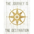 thumbnail image 2 of Mullan, Michael 26x32 Gold Ornate Wood Framed with Double Matting Museum Art Print Titled - Beachscape IV Compass Quote Gold Neutral, 2 of 4