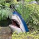 thumbnail image 1 of Great White Shark Garden Art Statue, 22x14cm Unique Great White Shark Head Sculpture, Resin 3d Jaws Figurine Ocean Art, 1 of 5